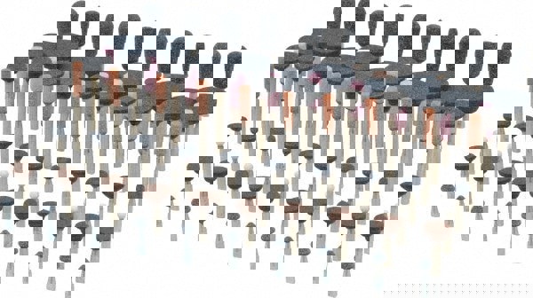 100 Piece Aluminum Oxide Vitrified Mounted Stone Abrasive Point Set